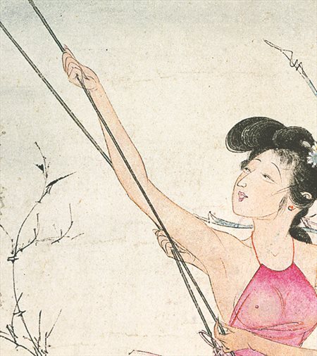 荷塘-胡也佛的仕女画和最知名的金瓶梅秘戏图
